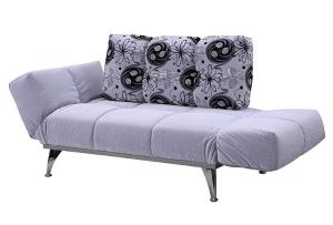 Тканевый диван-кровать с откидными подлокотниками