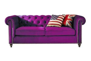 Тканевый диван-кровать в стиле честерфилд