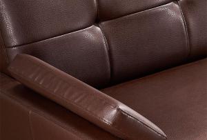 Комплект коричневой кожаной мягкой мебели S298