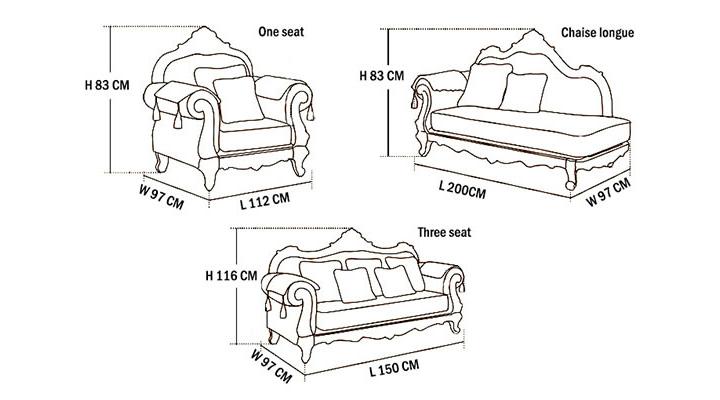 Тканевый диван в европейском стиле, C873