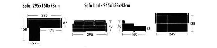 Диван-кровать с ящиком для белья, AD159 