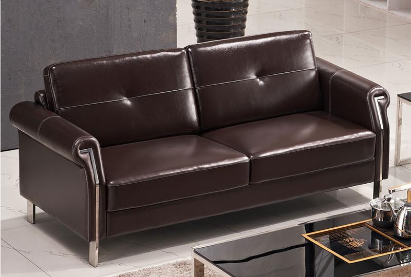  Комплект коричневой кожаной мягкой мебели S300